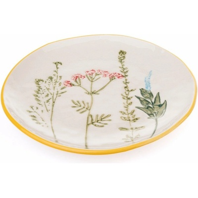Biely dezertný porcelánový tanier 21 cm Flower Garden Dakls