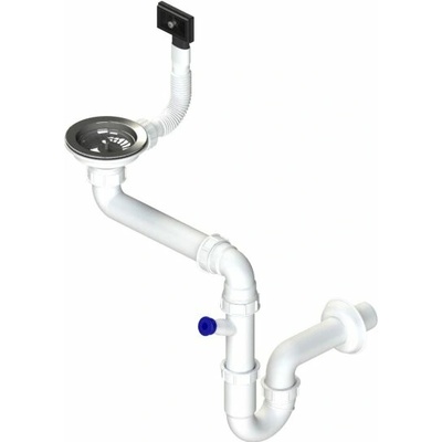 Sifón 3 1/2" pre nerez. drezy s úsporou miesta