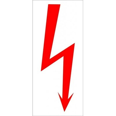Walteco Výstražné značenie ""Blesk"" samolepiace, 50 x 115 mm