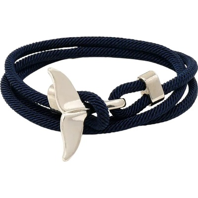 Amparo Miranda náramek Velrybí ploutev stříbrná B0471 černá