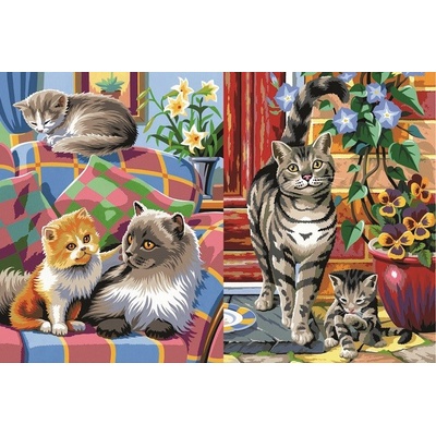 KSG Crafts KSG Craft - Рисуване по номера - Котета две картини