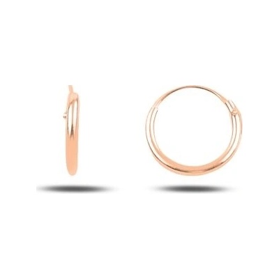 Lunica Stříbrné kroužkové náušnice 8 mm ROSE GOLD 0979