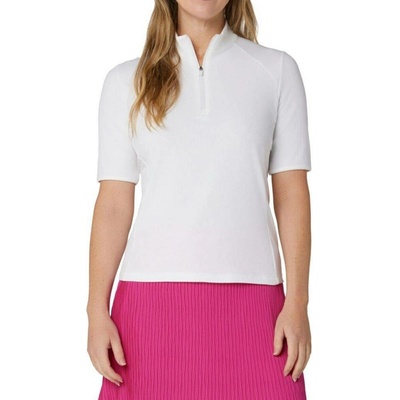 Callaway Dámska polokošeľa Golf SS RIB PLAY MOCK BRILLIANT WHITE