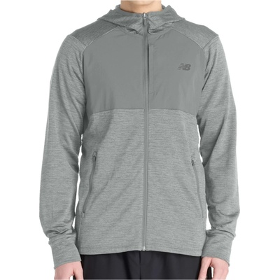 New Balance Мъжко яке за бягане New Balance Heat Grid Hooded Full Zip Zip-up hoodie - Grey - размер XL (028-0704-0214)