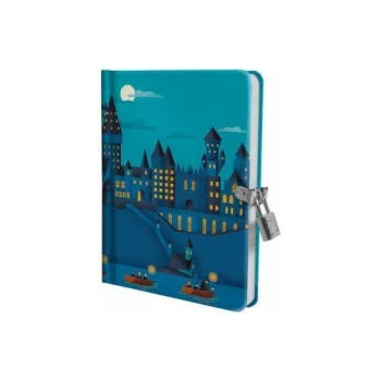 Image 1 of Harry Potter: Hogwarts Castle at Night Lock and Key Diary | Insight Editions