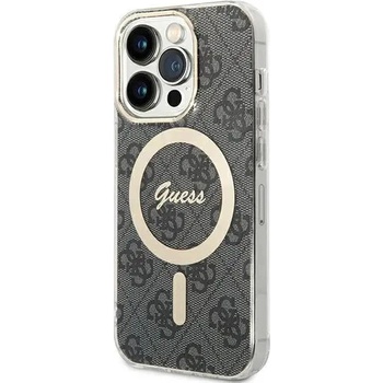 GUESS Кейс Guess IML 4G MagSafe за iPhone 15 Pro Max, черен (KXG0078867)