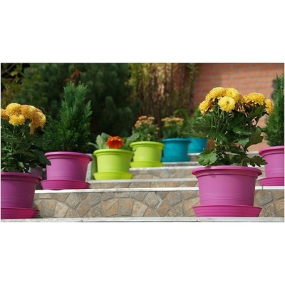 Plastkon Květináč kulatý Campanula antracit 50 x 35,0 cm