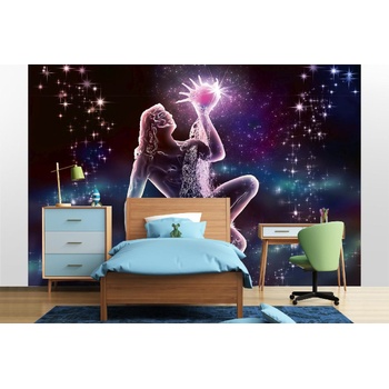 DIMEX ART s. r. o Самозалепваща се флизелинова фототапета зодиакален знак - водолей 375 x 250 см