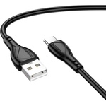 BOROFONE Кабел за данни / зареждане - Borofone BX121 Energy - USB към Type-C, PVC, 3A, 1m - Черен