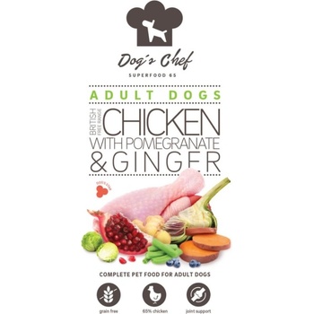 Dog's Chef British Free Range Chicken With Pomegranate & Ginger Active Dogs 12 kg