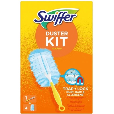 Swiffer Trap & Lock Почистващ Комплект 1бр Дръжка + 4бр Подложки (81762479)