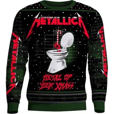 Plastic head мъжки пуловер Metallica - Metal Up Your Ass Xmass - Black/Green - PLASTIC HEAD - PHDMTLXMAS2023