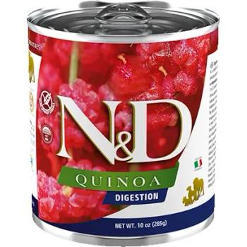 Farmina N& D Quinoa - Пълноценна диетична храна за кучета в зряла възраст, предназначена за компенсиране на лошо храносмилане и екзокринна панкреатична недостатъчност, с агнешко месо, 285 гр