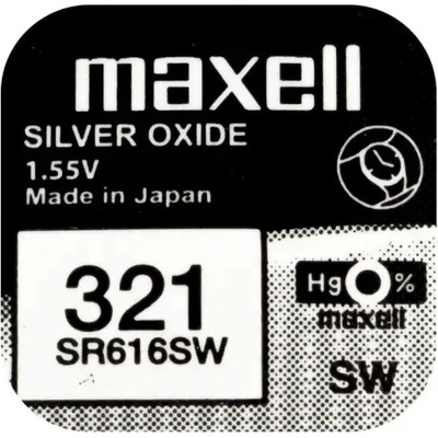 Maxell Бутонна батерия сребърна maxell sr616 sw /321/ 1.55v (ml-bs-sr616-sw)