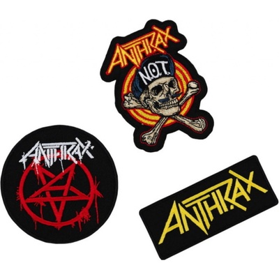 nažehlovačka (nášivka set 3 ks) ANTHRAX - SETP01