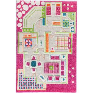 IVI Килим IVI Къщичка за кукли 100 x 150 см розов (121MD015PE10153)