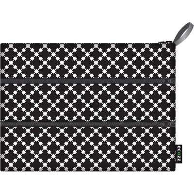 Ecozz Zip Bag black squares černá