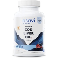 Osavi Norwegian Cod Liver Oil Norský olej z tresčích jater citrón 1000 mg 90 kapsúl