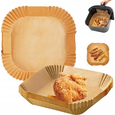 PAPÍR NA PEČENÍ VLOŽKY DO HORKOVZDUŠNÉ FRITÉZY 100 Ks AIR FRYER