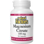 Natural Factors Magnesium Citrate 150 mg, 90 Capsules