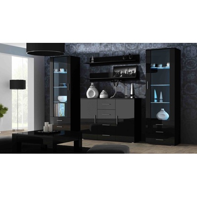 Cama meble Витрина Cama SOHO S1 черен/черен гланц (SOHOWITS1 CZ/CZ)