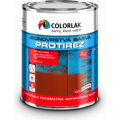 COLORLAK PROTIREZ jednovrstvá antikorozní barva na kov 0,6L antracit 7016