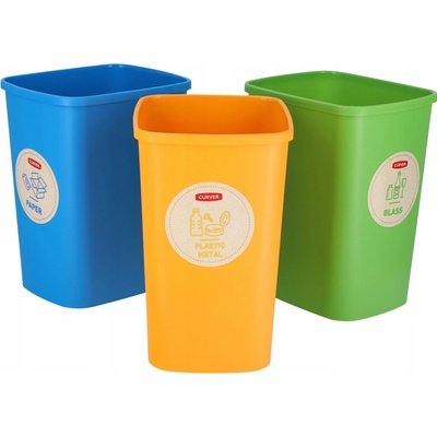 CURVER ECO Friendly 3 x 10 l Set košov na triedený odpad 02173-999