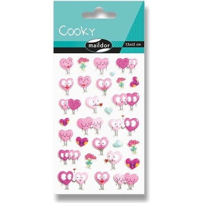 Maildor Samolepky 3D Cooky Zamilovaná srdíčka