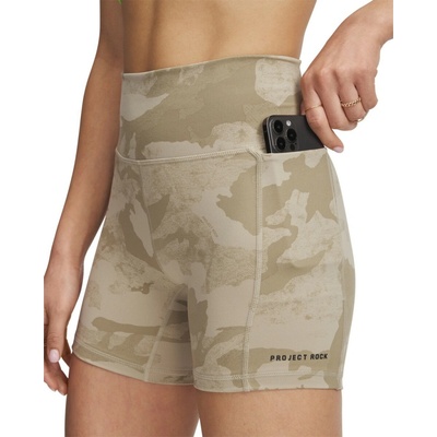 Under Armour dámske kraťasy na voľný čas PJT RCK MIDDY shorts hnedé 1389712-299