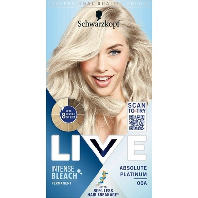 Schwarzkopf Live Intense Bleach 00A absolútna platinová