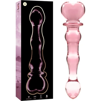 Дилдо от боросиликатно стъкло, 20, 5см. - Nebula Glass Pink 21 (D-235964)