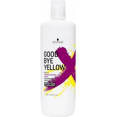 Schwarzkopf Professional Goodbye Yellow pH 4.5 Neutralizing Wash 1000 ml šampon pro neutralizaci žlutých tónů blond vlasů