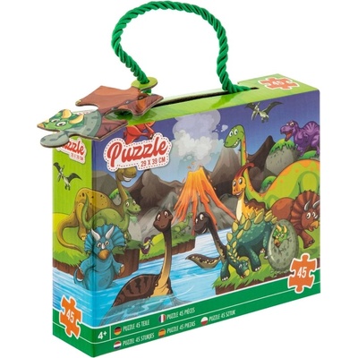 Grafix Детски пъзел Grafix от 45 части - Динозаври (400080 Dino)