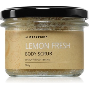 Almara Soap Body Scrub захарен скраб за тяло против целулит с аромат Lemon Fresh 180 гр