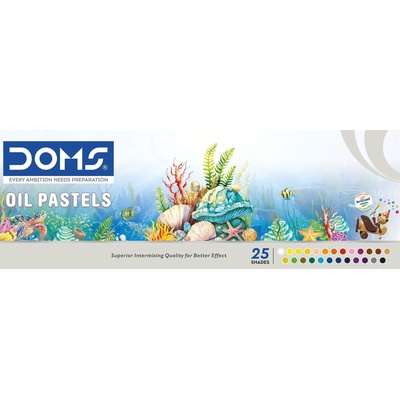 DOMS n80529 Комплект маслени пастели Смес 25 бр (n80529)