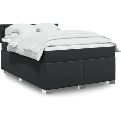 vidaXL 11461.3288424 Boxspring postel s matrací černá umělá kůže