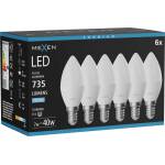 Mexen Nova 6x LED крушка E14, C37, 7W, Студена - 6500K, 735 lm - L102-E14-0765-01x06 (L102-E14-0765-01x06)