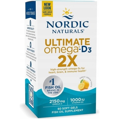 Nordic Naturals Omega 2X D3 60 kapsúl