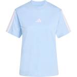adidas Дамска тениска Adidas Women's 3-Stripes SJ Tee B T-shirt - Glow Blue / Clear Pink - размер XS (916-6784-0211)