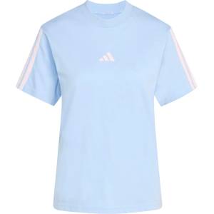 adidas Дамска тениска Adidas Women's 3-Stripes SJ Tee B T-shirt - Glow Blue / Clear Pink - размер XS (916-6784-0211)