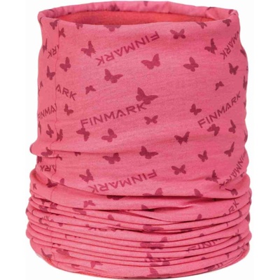 Finmark Multifunctional scarf with fleece Růžová