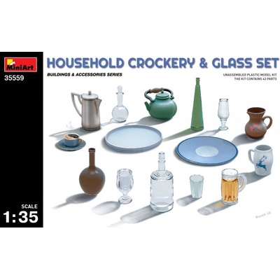 MiniArt Household Crockery & Glass Set 1:35