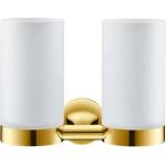 Duravit Starck T - Двойна стойка за четки и паста, матирано стъкло/златисто 0099483400 (0099483400)