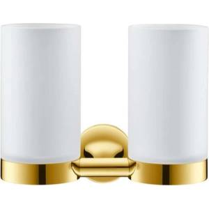 Duravit Starck T - Двойна стойка за четки и паста, матирано стъкло/златисто 0099483400 (0099483400)