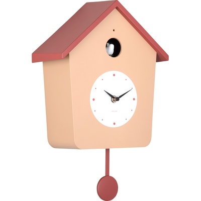 Karlsson Cuckoo Light стенен часовник с кукувица, светлооранжев (KA6044LB)