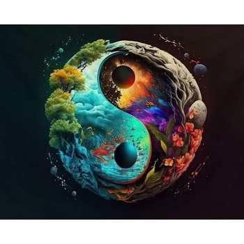 Norimpex - Puzzle Diamant painting: Yin and Yang of Earth 30x40cm - 1 - 39 piese
