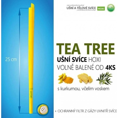 HOXI Ušní svíce s TEA TREE volně balené