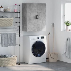 vidaXL Стенен шкаф бетонно сив 69, 5x34x90 см (828424)