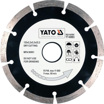Yato Kotúč diamantový 125 × 22,2 × 2,2 mm 5906083960031