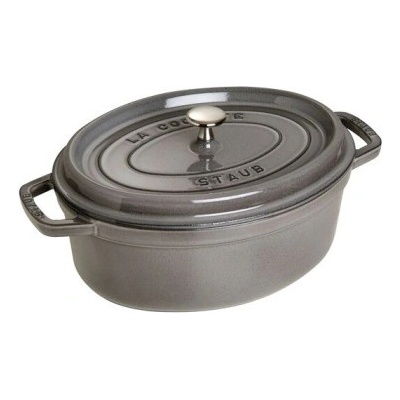 Staub Cocotte hrnec oválný 31 cm 5,5 l šedý